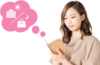 プラスワン派遣で自由にシフトを調整している女の子